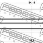 Сальник привода 32.7X54.15X9X15 FEBEST