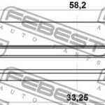 Сальник привода HONDA ACCORD CL# 2002-2008 (35X58X8X11,4) 95HBY-35580811R FEBEST