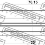 Сальник привода 33X76.15X8X11.3 FEBEST