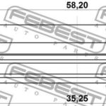 Сальник привода (37x58x9.2x15) MAZDA BT-50 UN 2006-2011 95HAY-37581015C FEBEST