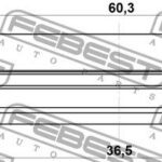 Сальник привода 36.5X60.3X10.4X17.2 FEBEST