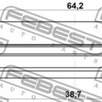 Сальник привода 40X64X9X15.6 FEBEST