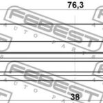 Сальник привода 38X76.3X8X11.3 FEBEST