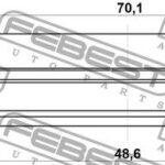 Сальник привода 48.6X70.1X14.2X20.4 FEBEST