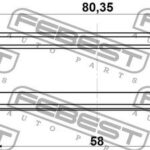 Сальник привода 58X80.35X7.5X7.5 FEBEST