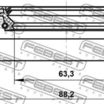 Сальник привода VOLKSWAGEN PASSAT B6 2005-2011 (65x88x8) 95NES-65880808C FEBEST