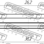 Сальник рулевой рейки 26.2X38.2X5.55X5.55 FEBEST