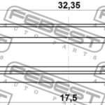 Сальник рулевой рейки (19x32x6,1) 95GAY-19320606X FEBEST