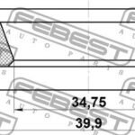 Сальник ступичный задний 34.75X39.9X5.25X11.6 FEBEST