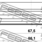 Сальник ступицы передний MAZDA BT-50 06- (49x86x7x11.7) 95TCS-69860712X FEBEST
