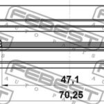 Сальник ступичный передн (49х70х8,6х16,6) 95TBS-49700917X FEBEST