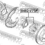 Ступица в сборе передняя MITSUBISHI PAJERO III/IV 0482-V75F FEBEST