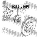 Ступица передняя в сборе NISSAN QASHQAI, JUKE 0282-J10F FEBEST