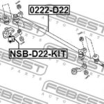 ВТУЛКА МАЯТНИКОВОГО РЫЧАГА КОМПЛЕКТ NISSAN NAVARA 97- FEBEST