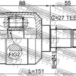 ШРУС ВНУТРЕННИЙ 32X41X27 MITSUBISHI LANCER 07- FEBEST