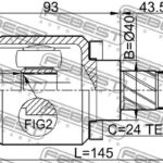 ШРУС внутренний NISSAN ALMERA UK MAKE N16E 2000.02-2006.11 0211-QG15 FEBEST