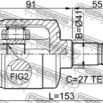 ШРУС ВНУТРЕННИЙ 25X41X27 HYUNDAI SONATA 01- FEBEST