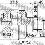 ШРУС ВНУТРЕННИЙ ПРАВЫЙ 32X40X27 HONDA CIVIC FERIO FEBEST