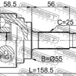ШРУС НАРУЖНЫЙ 22X55X25 NISSAN ALMERA N16 00- FEBEST