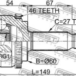 ШРУС внешний HYUNDAI ELANTRA (HD) 2006-2011 1210-ELNA46 FEBEST