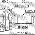 ШРУС НАРУЖНЫЙ 30X50X25 HYUNDAI ELANTRA 00- FEBEST