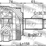 ШРУС внешний задний RANGE ROVER 2002-2012 2910-RRIIIR FEBEST