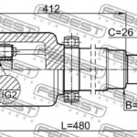 ШРУС ВНУТРЕННИЙ ПРАВЫЙ 23X40X26 FORD FOCUS 03- FEBEST