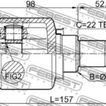 ШРУС внутренний CHEVROLET AVEO (T200) 2003-2008 1111-T250 FEBEST