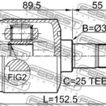 ШРУС ВНУТРЕННИЙ 23X35X25 HYUNDAI MATRIX 01- FEBEST