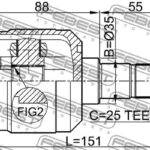 ШРУС ВНУТРЕННИЙ 30X35X25 HYUNDAI ELANTRA 00- FEBEST