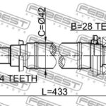 ПОЛУОСЬ ПРАВАЯ 24X433X28 MAZDA 3 BK 03- FEBEST