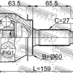 ШРУС НАРУЖНЫЙ 23X60X27 MITSUBISHI SPACE RUNNER 91- FEBEST