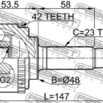 ШРУС НАРУЖНЫЙ 19X48X23 NISSAN MARCH 92- FEBEST