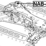 Сайленблок подрамника задний NISSAN TIIDA C11 2005-2012 NAB-Z12R FEBEST