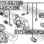 Пыльник втулки направляющей суппорта тормозного заднего FEBEST