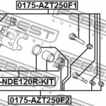 Втулка направляющая суппорта тормозного переднего комплект (на одну сторону) FEBEST
