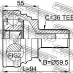 ШРУС внешний SKODA OCTAVIA (5E) 2310-030 FEBEST