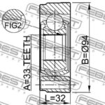ШРУС ВНУТРЕННИЙ 33X94 AUDI A1 11- FEBEST