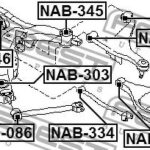 Сайлентблок задней балки (гидравлический) FEBEST