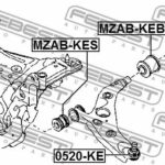 Сайлентблок рычага задний MAZDA CX-5 MZAB-KEB FEBEST