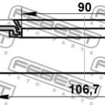 Сальник ступичный передний 91X106.5X9X12.3 FEBEST