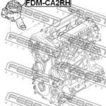 Подушка двигателя правая (гидравлическая) FEBEST FDMCA2RH