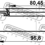 Сальник ступичный передний TOYOTA LAND CRUISER PRADO 120 2002-2009 95ADS-81960918X FEBEST