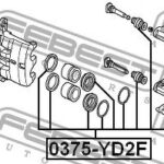 Ремкомплект суппорта тормозного переднего (на одну сторону) FEBEST