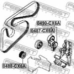 Ролик обводной MITSUBISHI LANCER CY 2007- 0488-CX6A FEBEST