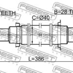 Полуось правая 24x369x28 0512-BL16MT FEBEST