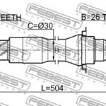 ПОЛУОСЬ ПРАВАЯ 34X504X26 EPICA 07- FEBEST