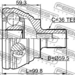 ШРУС НАРУЖНЫЙ 33X59.5X36 AUDI A3 97- FEBEST