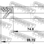 Сальник ступичный передний 89.15X74.8X4X6.7 FEBEST 95BCY88750407X