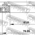 Сальник ступичный передний 76.05X63.8X6.5X10 FEBEST